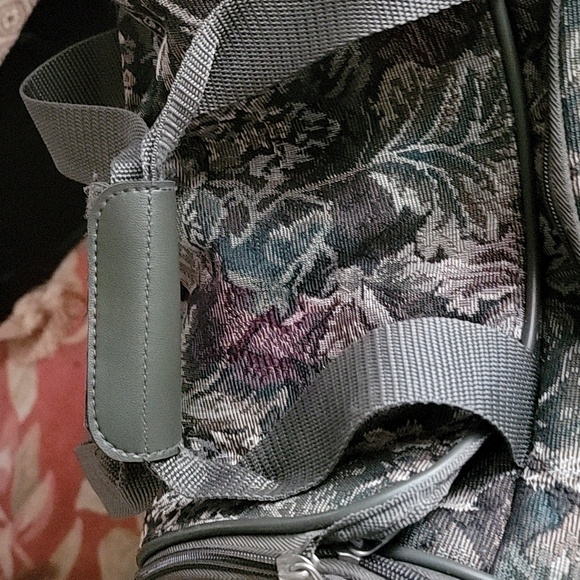 Vintage 13" Protocol Floral Tapestry Large Travel Luggage Shoulder Toiletry Bag - Picture 4 of 8